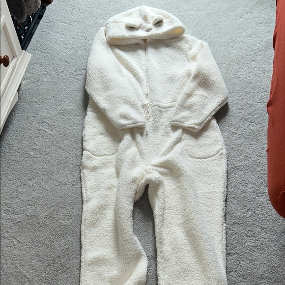aerie Other - NWT Aerie Bear Sherpa Onesie XXL White